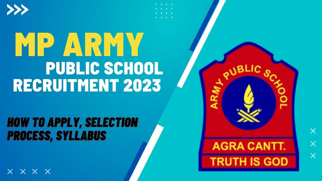 MP Army Public School Recruitment 2023
