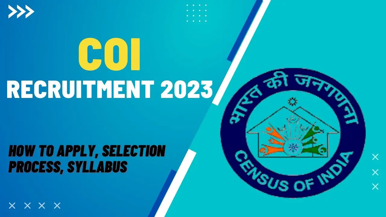 Census Of India Recruitment 2023