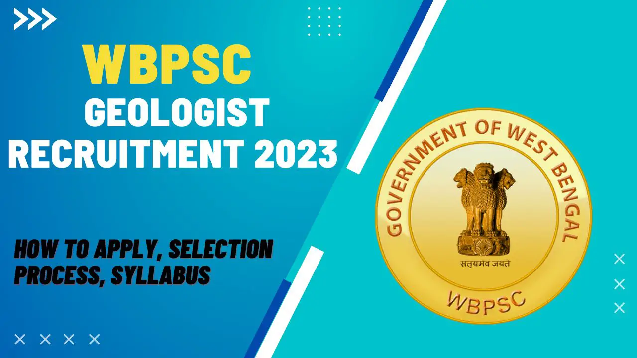 WBPSC Geologist recruitment 2023