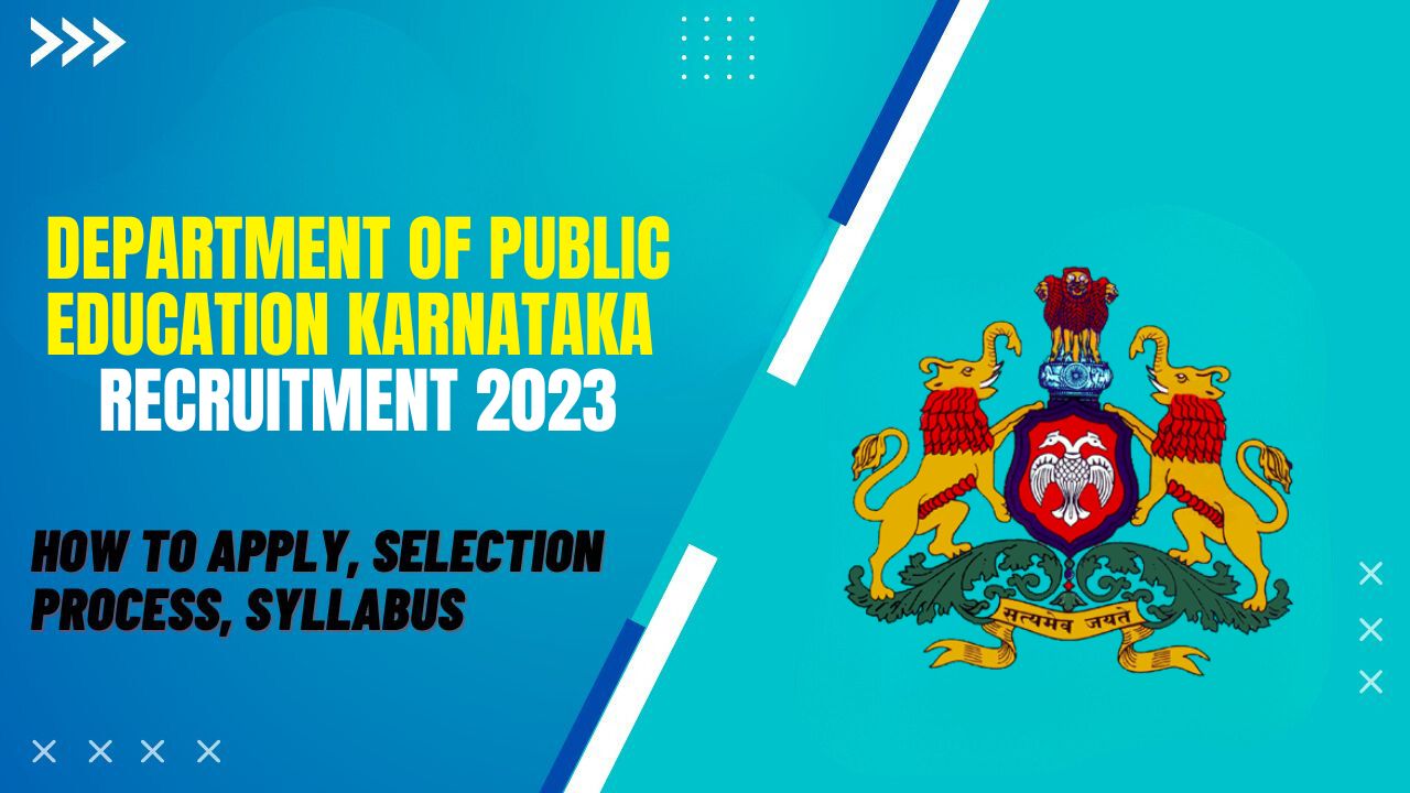 Department of Public Education Karnataka Recruitment 2023